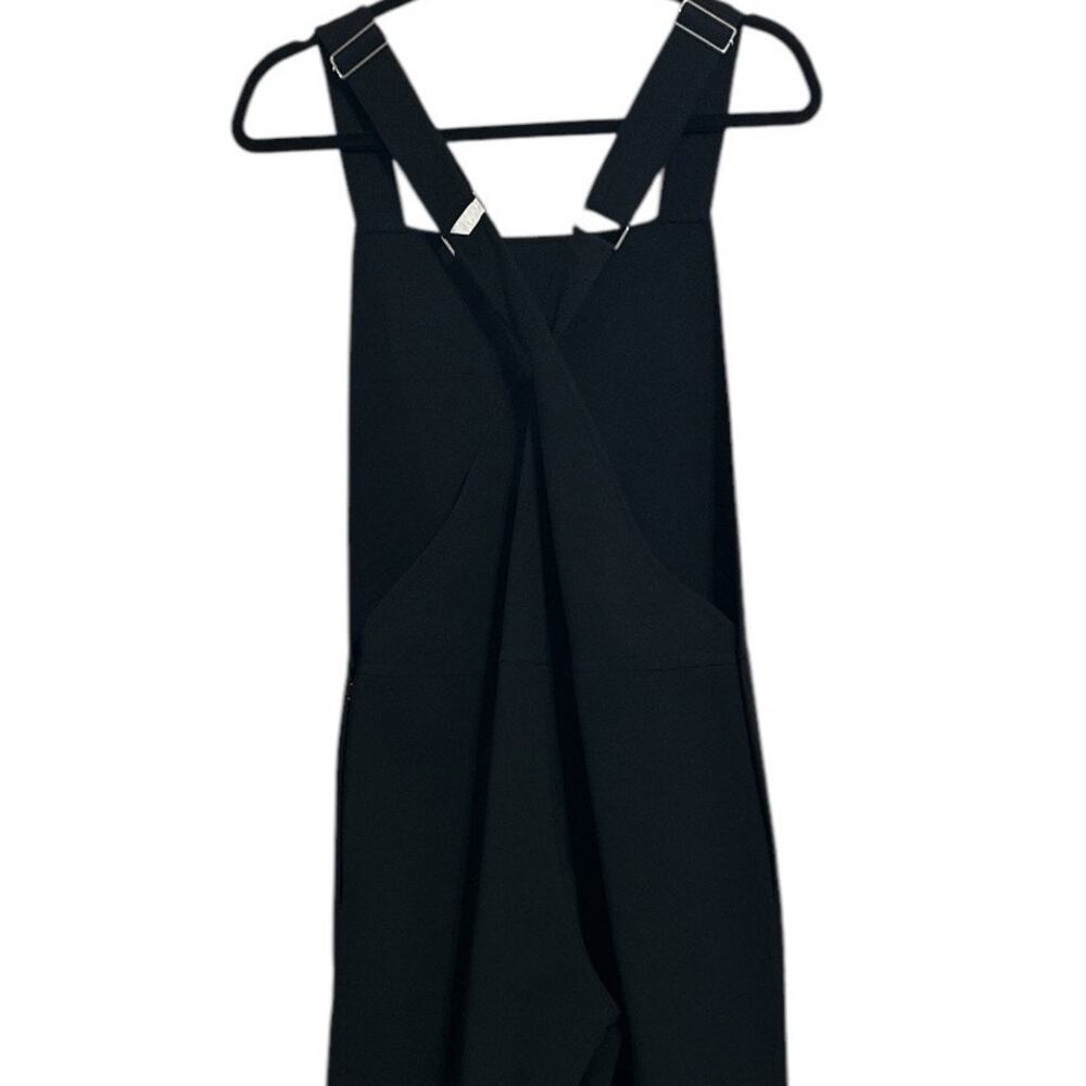 The Row Margaret Black Wool Overalls size XS Silk Lining Stretch Silver Hardware - Picture 8 of 16